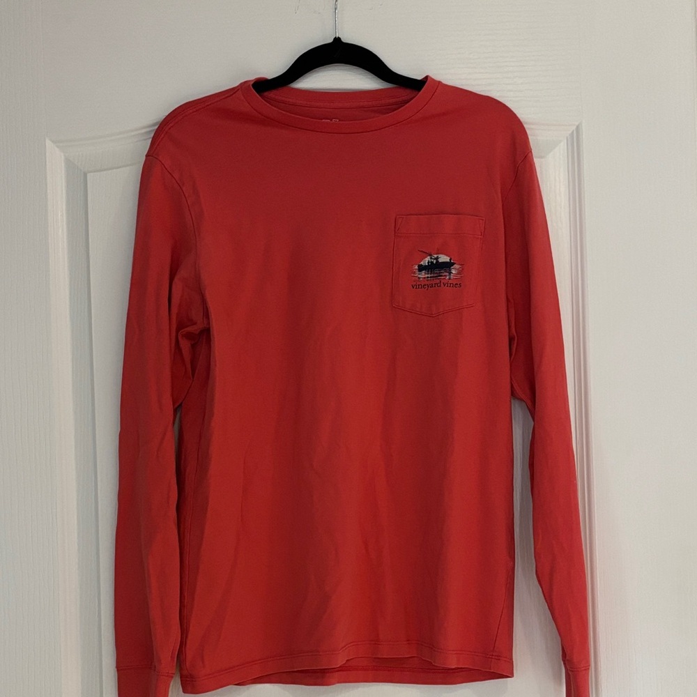 Vineyard Vines Men’s Size S Coral Long Sleeve Tee